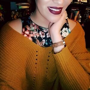 Charlotte Russe Golden V-Neck Sweater